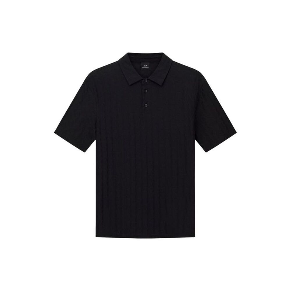 Armani Exchange Black Cotton Polo Men's Shirt